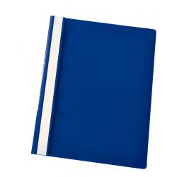 Esselte A4 Report Flat File Plastic Clear Front Dark Blue (Pack 25)