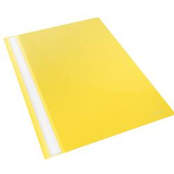 Esselte 28318 A4 Report Flat File Plastic Clear Front Yellow 25 Pack