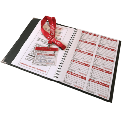Visitors Pass Book With Durable Cover and 100 Refill Pad