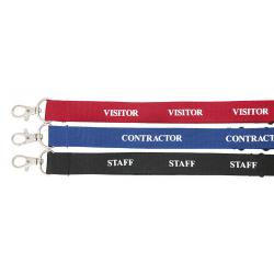 Badgemate Black 20mm Durable Staff Lanyards Pack of 10