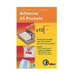 Pelltech Durable A5 Maxi Self Adhesive Pocket Pack of 10 PLL25544