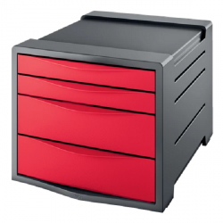 Rexel Choices 4 Drawer Cabinet A4 Red
