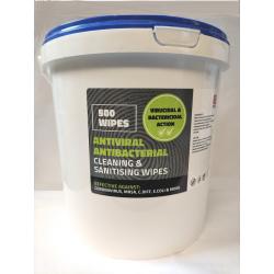 High Performance Anti Viral Cleaning Wipes 500 Bucket UK Made