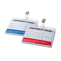 Durable 999108004 Colour Coded Security Pass (Pack of 25) Red and Blue