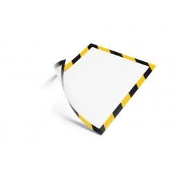 Durable DURAFRAME Magnetic Security A4 Yellow/Black (Pack 5) - 4945130