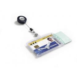 Durable Dual Security Pass Holder with Badge Reel 10 Pack 8224-19