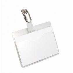 Durable Visitor Name Badge 60x90mm Transparent 25 Pack 8106-19
