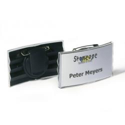 Durable Convex Name Badge with Combi Clip 25 Pack 8128-58