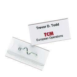 Durable Pin Name Badge 30x60mm 100 Pack 8006-19