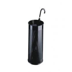 Durable Umbrella Stand Metal Round 28.5 Litres Black 3350-01