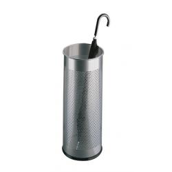 Durable Umbrella Stand Metal Round 28.5 Litres Silver 3350-23
