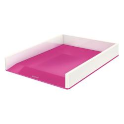 Leitz WOW Duo Colour Letter Tray A4 Pink 53611023 Pack of 1