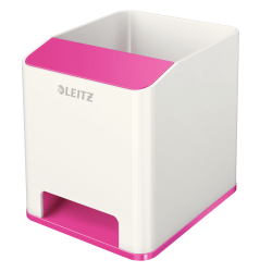 Leitz WOW Duo Colour Sound Pen Holder Pink 536310023 Pack of 1