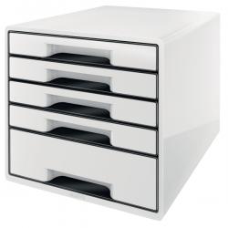 Leitz WOW CUBE Drawer Cabinet 5 drawers A4 maxi White/Black