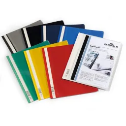 Durable DURAPLUS Presentation Folder A4 Assorted Colours (Pack 25)