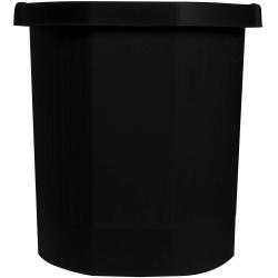 Exacompta Ecoblack Octagonal Waste Paper Bin (Black)