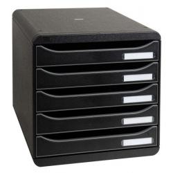 Exacompta Big Box Plus 5 Drawer Black 309714D