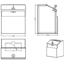Twinco Steel Suggestion and Key Drop Box Black 5211 Twinco Steel Suggestion and Key Drop Box Black 5211