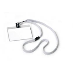 Durable Name Badge with Grey Lanyard 10 Pack 8139-10