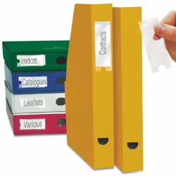 3L Label Holders Self Adhesive and Inserts 62x150mm 10345 Pack of 6