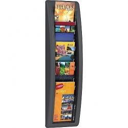 Fast Paper Wall Display 1/3 A4 5 Pocket Charcoal/Black F406211	