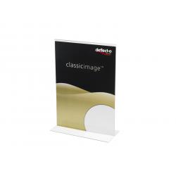 Deflecto A5 Portrait Stand-up Sign Clear 47901