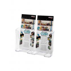 Deflecto 1/3 A4 Portrait Low 2 Compartment Lit Holder 74501