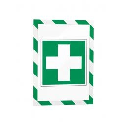 Durable DURAFRAME Magnetic Security A4 Green/White (Pack 5) - 4945131