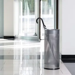 Durable Umbrella Stand 28.5 Litre Capacity Perforated Stainless Steel for Airflow & Drying Silver - 335023