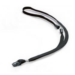 Durable Name Badge Lanyard 10mm Black 10 Pack 8119-01