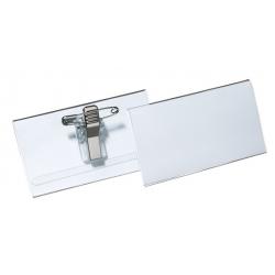 Durable Combi Clip Name Badge 40x75mm 50 Pack 8141-19