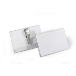 Durable PVC Crocodile Clip Name Badge 54x90mm 25 Pack 8111-19