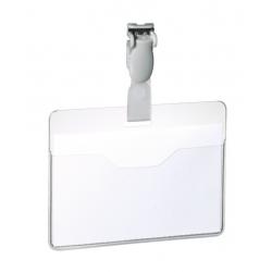 Durable Visitor Badge 60x90mm Landscape Transparent 25 Pack 8147-19