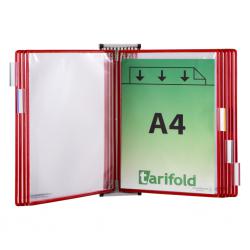 Tarifold A4 Wall Unit with 10 Red Pockets TAA414103