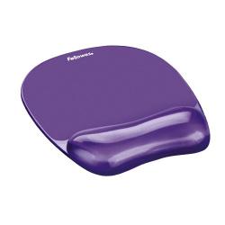 Fellowes Crystal Mouse Pad and Wrist Rest Purple 91441